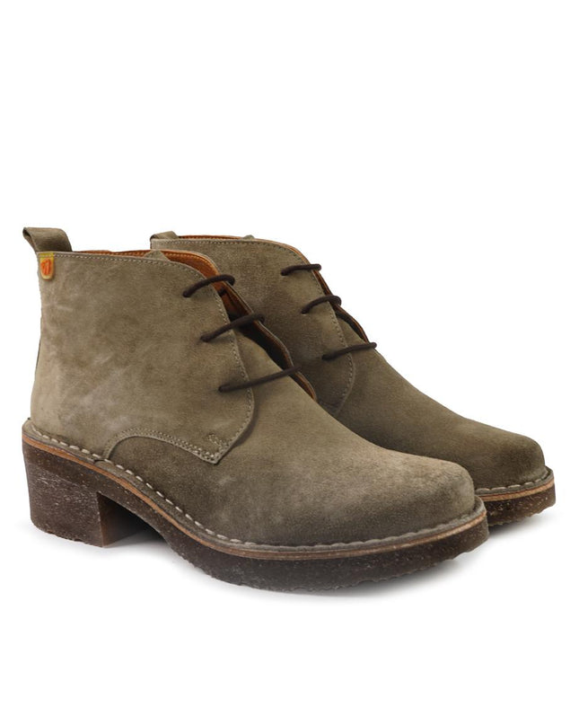 Jungla Polacchine Donna con Tacco in Camoscio Taupe 8433 SANDER Jungla 