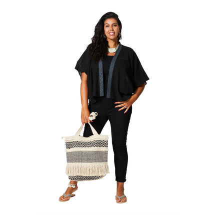 Kimono Estivo Corto Nero KIMONO ESTIVO MBK5000A La Mano Boho 