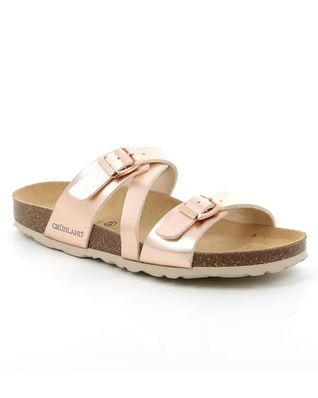 Grunland Sandali Donna Plantare Sughero Doppia Fibbia Cipria CB2642 SARA CIPRIA Grunland 