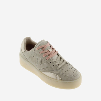 Victoria Sneakers Platform Donna in Camoscio beige - MARIO SPATARELLA