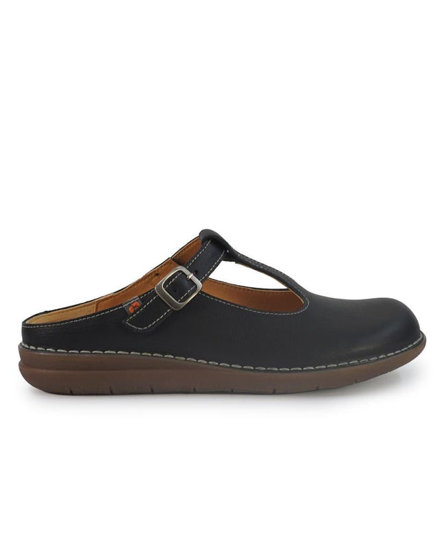 Jungla Sandalo Sabot Donna con Cinturino in Pelle Nera - MARIO SPATARELLA