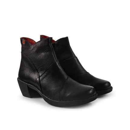 Jungla Stivaletti Donna con Tacco in Pelle Nero 7518 BLACK Jungla 