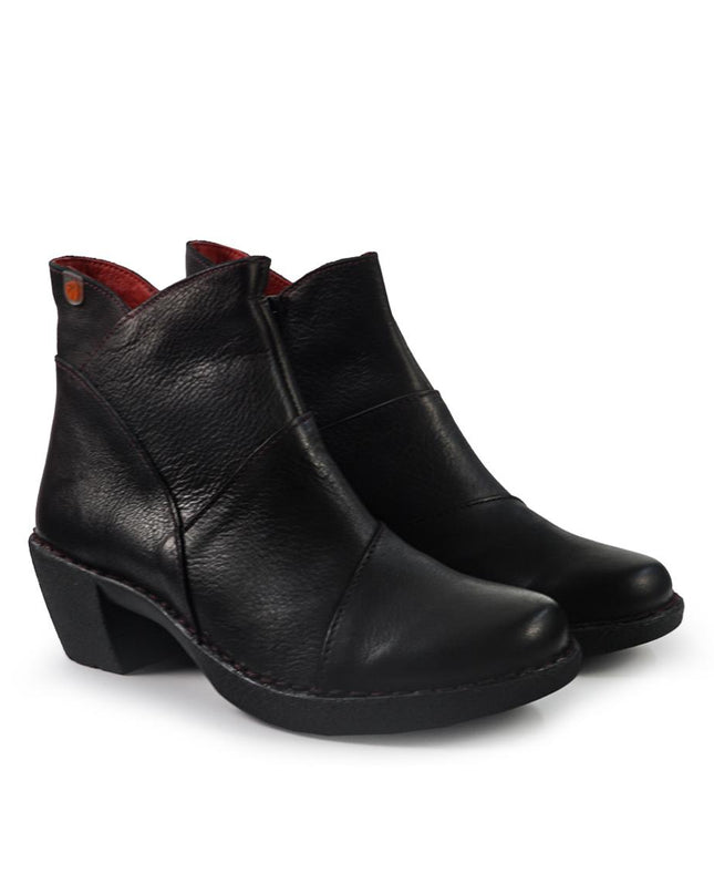 Jungla Stivaletti Donna con Tacco in Pelle Nero 7518 BLACK Jungla 