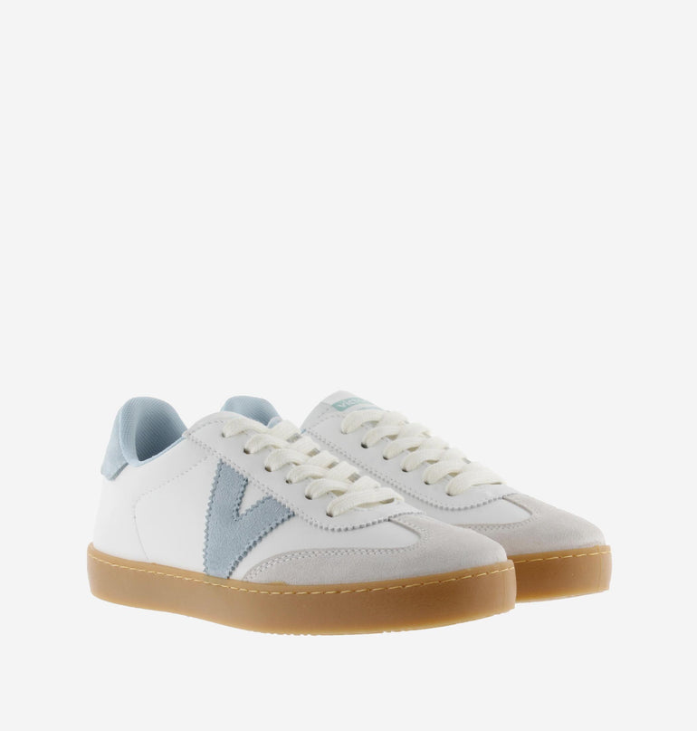Victoria Sneakers Donna Bassa Pelle Bianco Celeste 1126206 BERLIN CELESTE Victoria 
