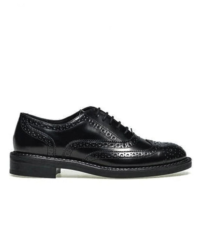 Frau Francesine Oxford Monogramma Donna in Pelle Nero 95U6 BRUSH NERO Frau 