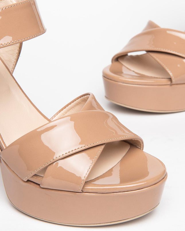 Nero Giardini Sandali Donna con Tacco Alto in Vernice Nude - MARIO SPATARELLA