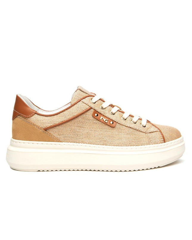 NeroGiardini Sneakers Donna in Pelle e Tessuto Ambra - MARIO SPATARELLA