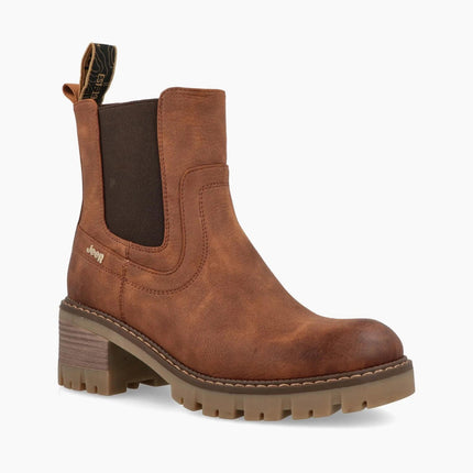 Jeep Stivaletti Donna con Tacco Cognac RAVEN CHELSEA NBK COGNAC Jeep Footwear 