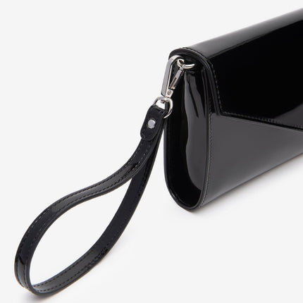Nero Giardini Pochette Busta Clutch Donna in Vernice Nero - MARIO SPATARELLA