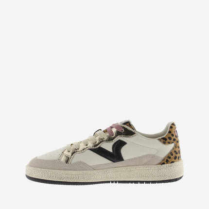 Victoria Sneakers Donna Bassa in Pelle Taupe Animalier Multi 8806114 SMASH ANIMALIER Victoria 