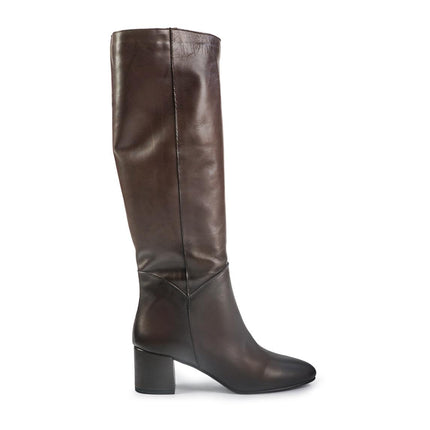 Stivali Spatarella Donna Tubolare in Pelle Marronr 0301 BROWN Spatarella 