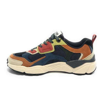 Sneakers Colmar Uomo in Pelle Denim Multicolor GARNER FUSION 064 DENIM Colmar 