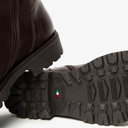 Nero Giardini Anfibi Uomo in Pelle Caffe - MARIO SPATARELLA