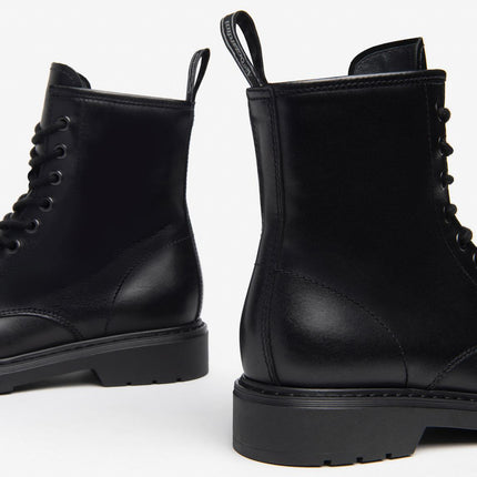 Nero Giardini Stivaletti Anfibi Donna in Pelle Nero - MARIO SPATARELLA