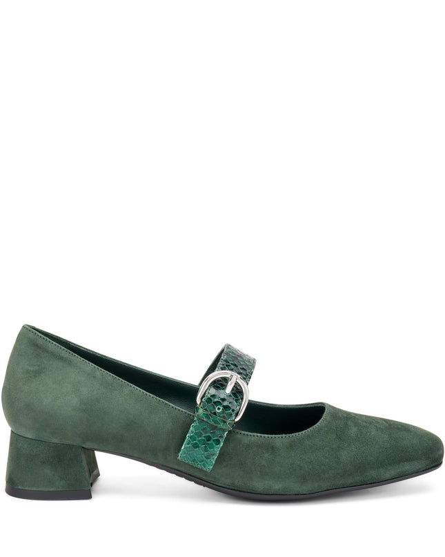 Decolletè Frau Mary Jane in Camoscio Agrifoglio - MARIO SPATARELLA