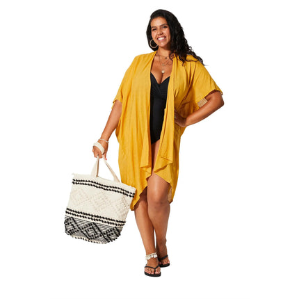Kimono Estivo Lungo Giallo KIMONO ESTIVO MBK5004D La Mano Boho 