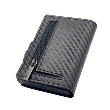 Moero Carbon Black Zip Portafoglio Slim - MARIO SPATARELLA