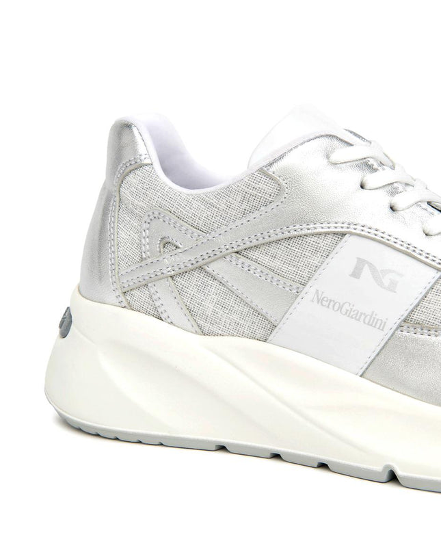 NeroGiardini Sneakers Donna in Pelle e Tessuto Argento E615183D ARGENTO 700 Nero Giardini 