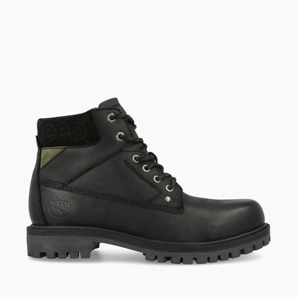Jeep Anfibi Uomo in Pelle Nero WILLYS BOLD BLACK Jeep Footwear 
