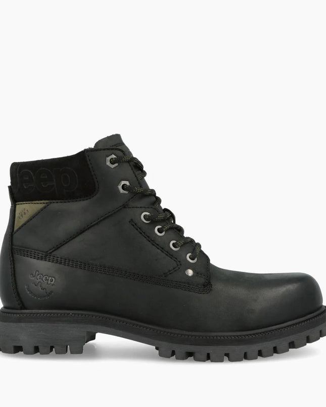 Jeep Anfibi Uomo in Pelle Nero WILLYS BOLD BLACK Jeep Footwear 