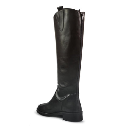 Spatarella Stivali Donna con Tacco Basso Cavallerizza in Pelle Marrone - MARIO SPATARELLA