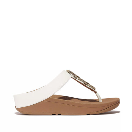 FitFlop Sandali Donna Infradito Bianco con Strass HX2-194 FINO CRYSTAL WHITE FitFlop 