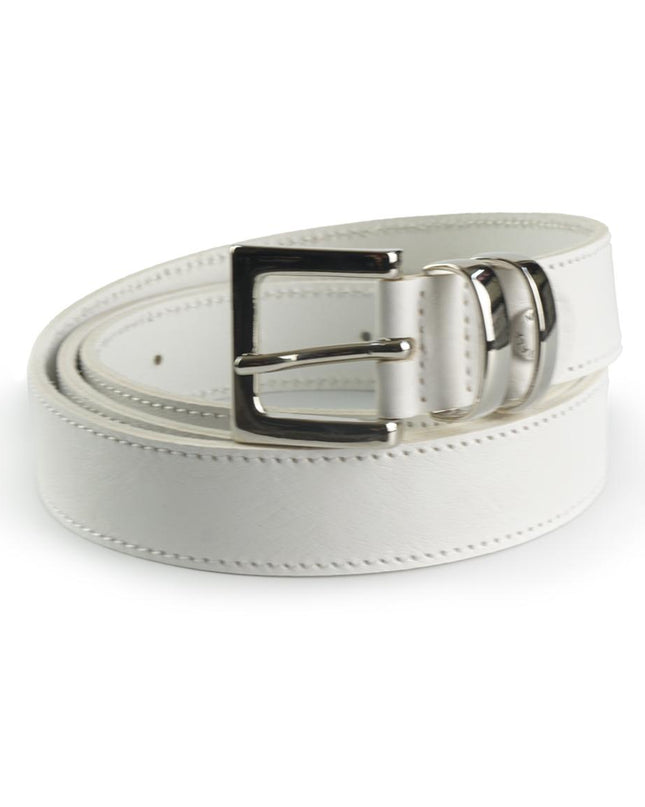 Cintura Donna in Pelle Bianca 00250/25 WHITE Spatarella 