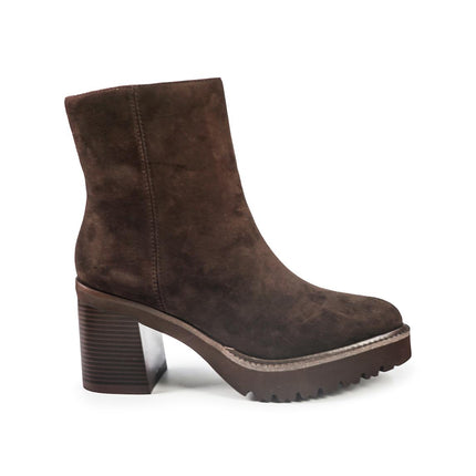 Callaghan Stivaletti Donna con Tacco e Plateau in Camoscio Testa di Moro 679963 SING BROWN Callaghan 