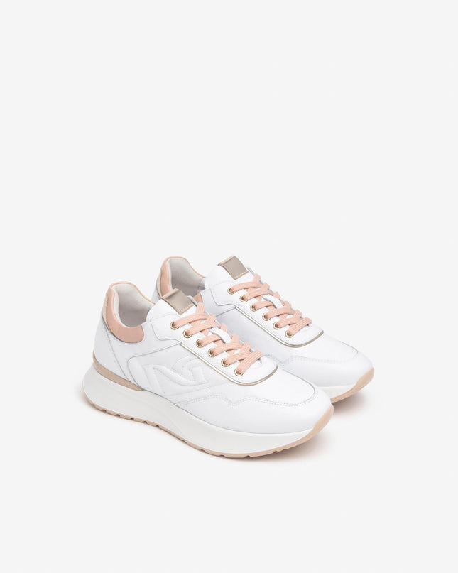 Nero Giardini Sneakers Donna Bassa in Pelle Bianca E512884D BIANCO 707 Nero Giardini 