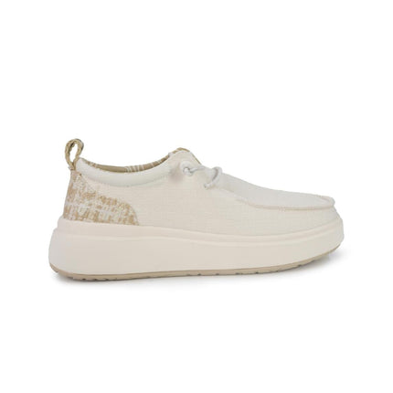 Jeep Wallabee Slipon Donna in Tessuto Bianco - MARIO SPATARELLA