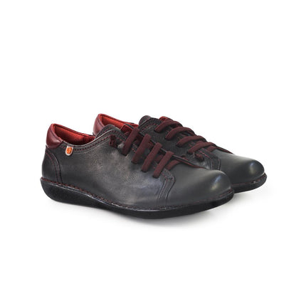 Jungla Scarpe Basse Donna con Lacci Elastici in Pelle Nero 7277 BLACK Jungla 