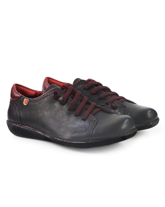 Jungla Scarpe Basse Donna con Lacci Elastici in Pelle Nero 7277 BLACK Jungla 