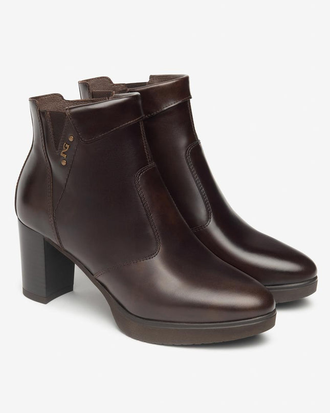 Nero Giardini Stivaletti Tronchetti Donna in Pelle Testa di Moro I513801D MORO 300 Nero Giardini 
