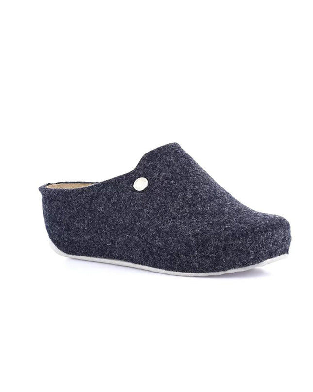 Pantofole Donna con Zeppa in Feltro Blu CI2435 RAPY NAVY Grunland 