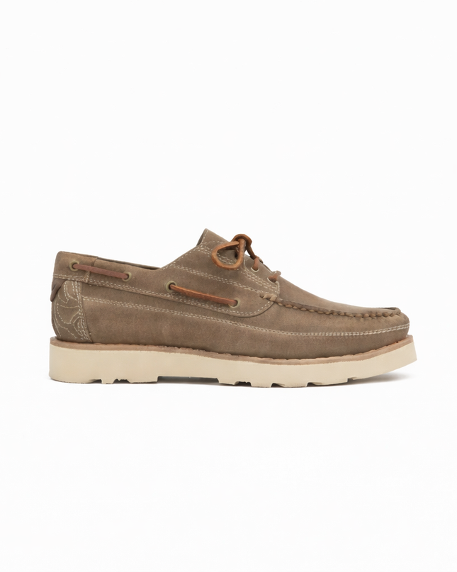 Barca Scarpa Uomo Camoscio Taupe HOPI SUEDE TAUPE 029 Jeep Footwear 