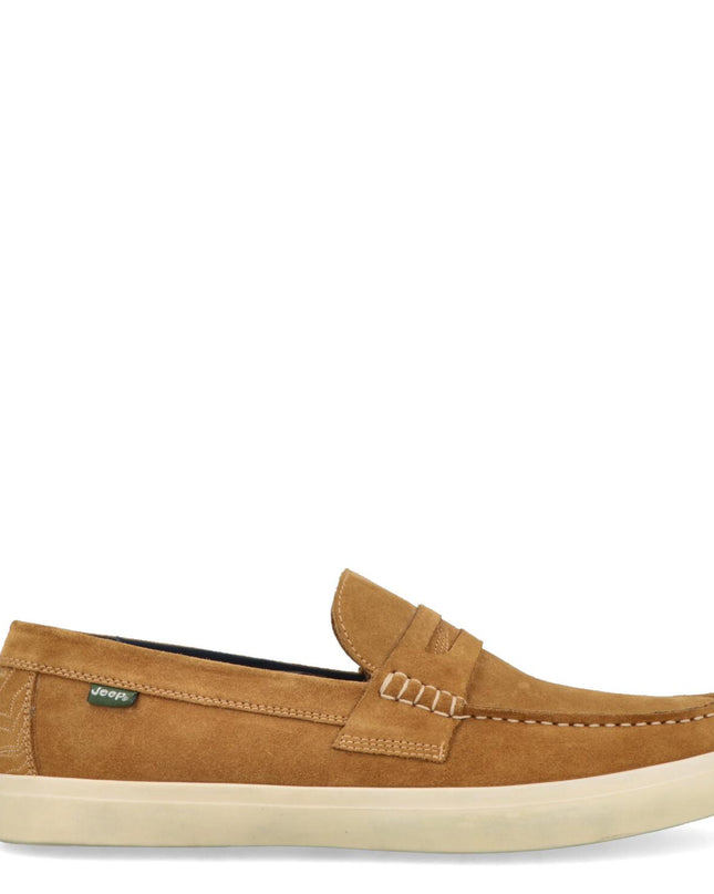 Mocassini Uomo Barca Camoscio Cuoio MOKI SUEDE CUOIO 068 Jeep Footwear 
