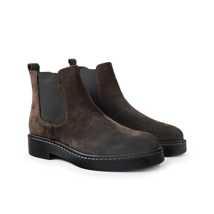 Vueva Stivaletti Chelsea Uomo in Camoscio Testa di Moro MH588H07 BARCLAY BROWN Vueva 