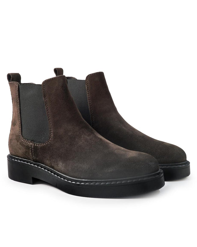 Vueva Stivaletti Chelsea Uomo in Camoscio Testa di Moro MH588H07 BARCLAY BROWN Vueva 