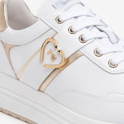 Nero Giardini Sneakers Donna Platform in Pelle Bianca E512910D BIANCO 707 Nero Giardini 