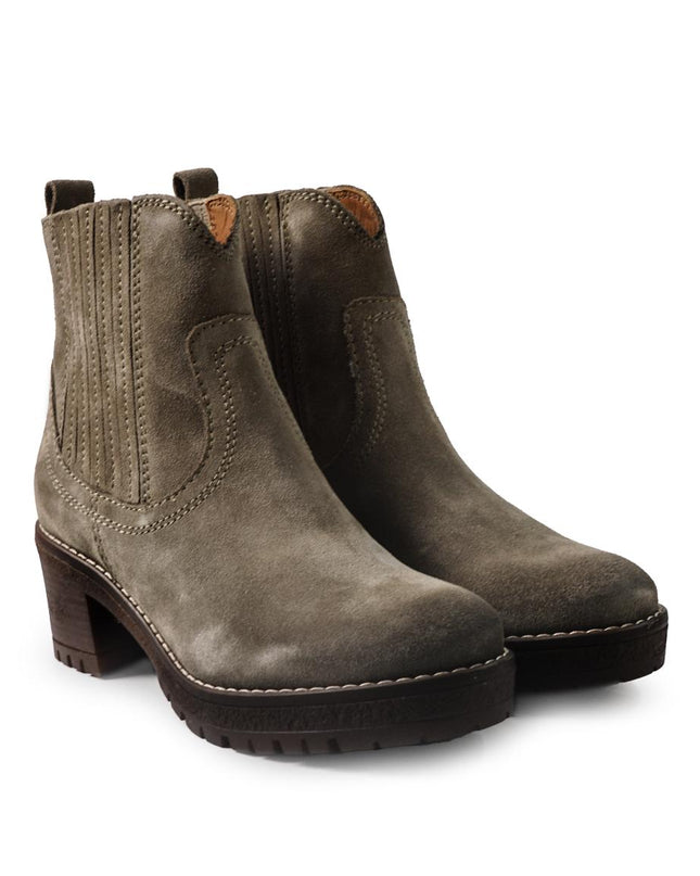 Vueva Stivaletti Chelsea Donna con Tacco in Camoscio Taupe WH353H26 KHATY DESERT Vueva 