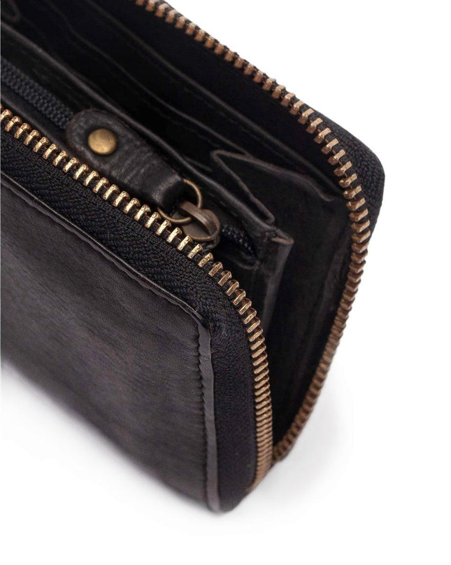 Biba Portafoglio Donna in Pelle Nera con Zip BT11 BOSTON BLACK Biba 