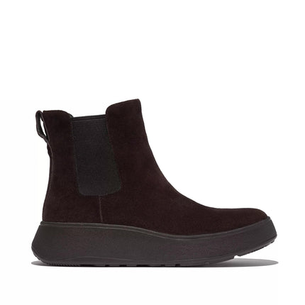 FitFlop Stivaletti Donna Flatform Chelsea con Zeppa in Camoscio Brown Marrone E1T F-MODE DARK BROWN FitFlop 