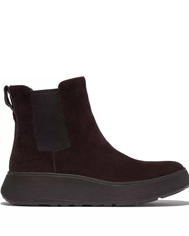 FitFlop Stivaletti Donna Flatform Chelsea con Zeppa in Camoscio Brown Marrone E1T F-MODE DARK BROWN FitFlop 