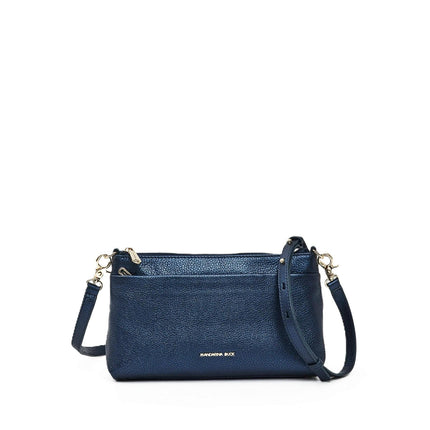 Mandarina Duck Borsa Pochette Donna con Tracolla in Pelle Blu Metal OYT03 MELLOW METAL BLUE INDIGO Mandarina Duck 