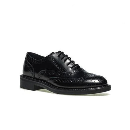 Frau Francesine Oxford Monogramma Donna in Pelle Nero - MARIO SPATARELLA