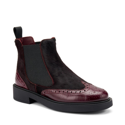 Frau Stivaletti Chelsea Oxford Donna in Cavallino Bordo 97Y8 HORSY BORDO Frau 