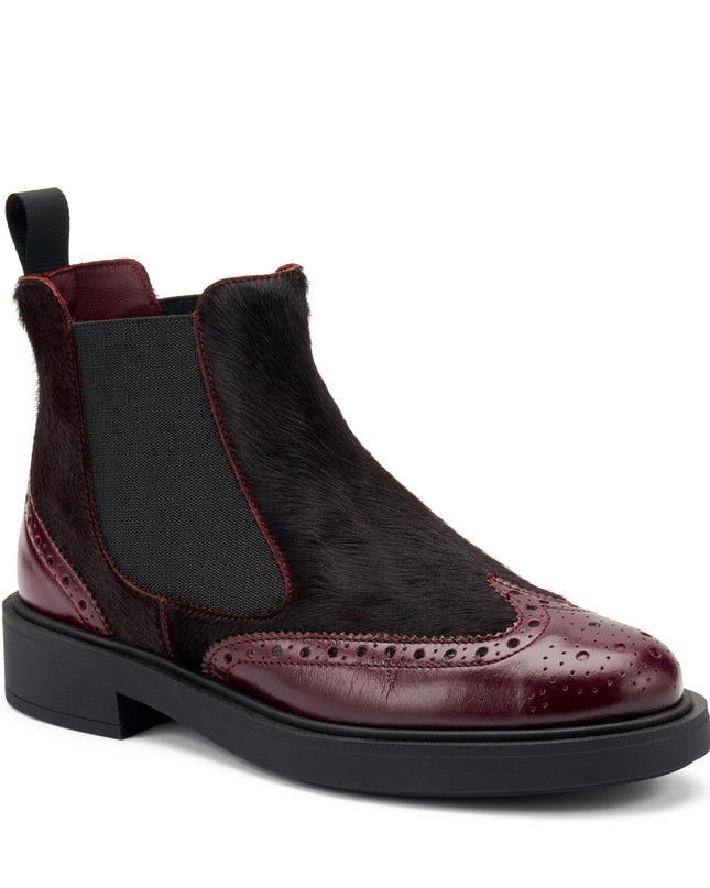 Frau Stivaletti Chelsea Oxford Donna in Cavallino Bordo 97Y8 HORSY BORDO Frau 