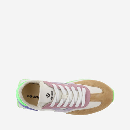 Victoria Sneakers Donna Bassa Pelle Multicolor Verde 1134113 COSMOS VERDE Victoria 