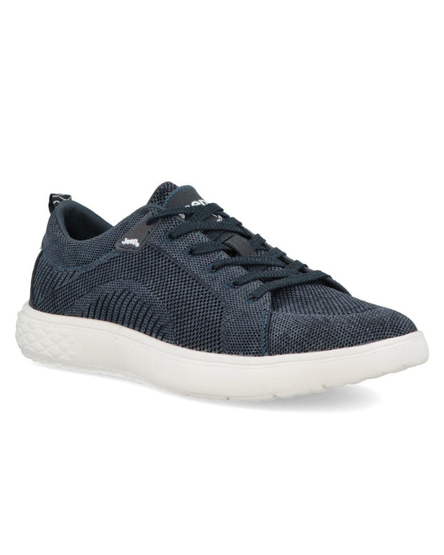 Jeep Sneakers Uomo Bassa in Tessuto Blu KOBI DERBY NAVY Jeep Footwear 
