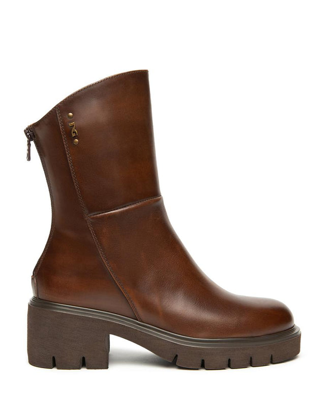Nero Giardini Stivaletti Donna con Tacco in Pelle Marrone I514819D BEIGE 412 Nero Giardini 